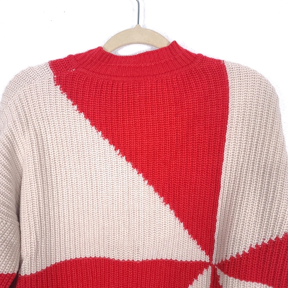 PARADIS PERDUS Jules Intarsia Ivory Red Sweater - Picture 14 of 14